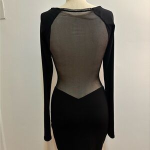 Elizabeth and James Black Long Sleeve Dress